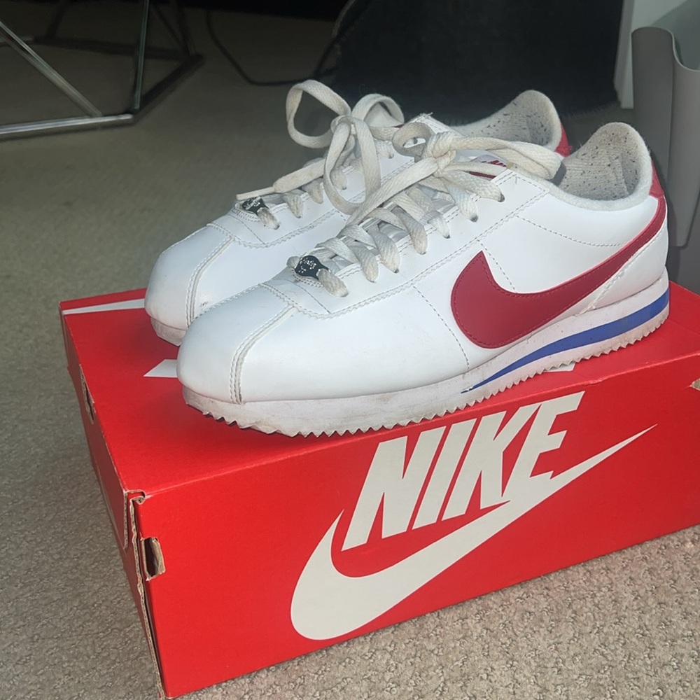 Wmns Classic Cortez Leather 'White Red'